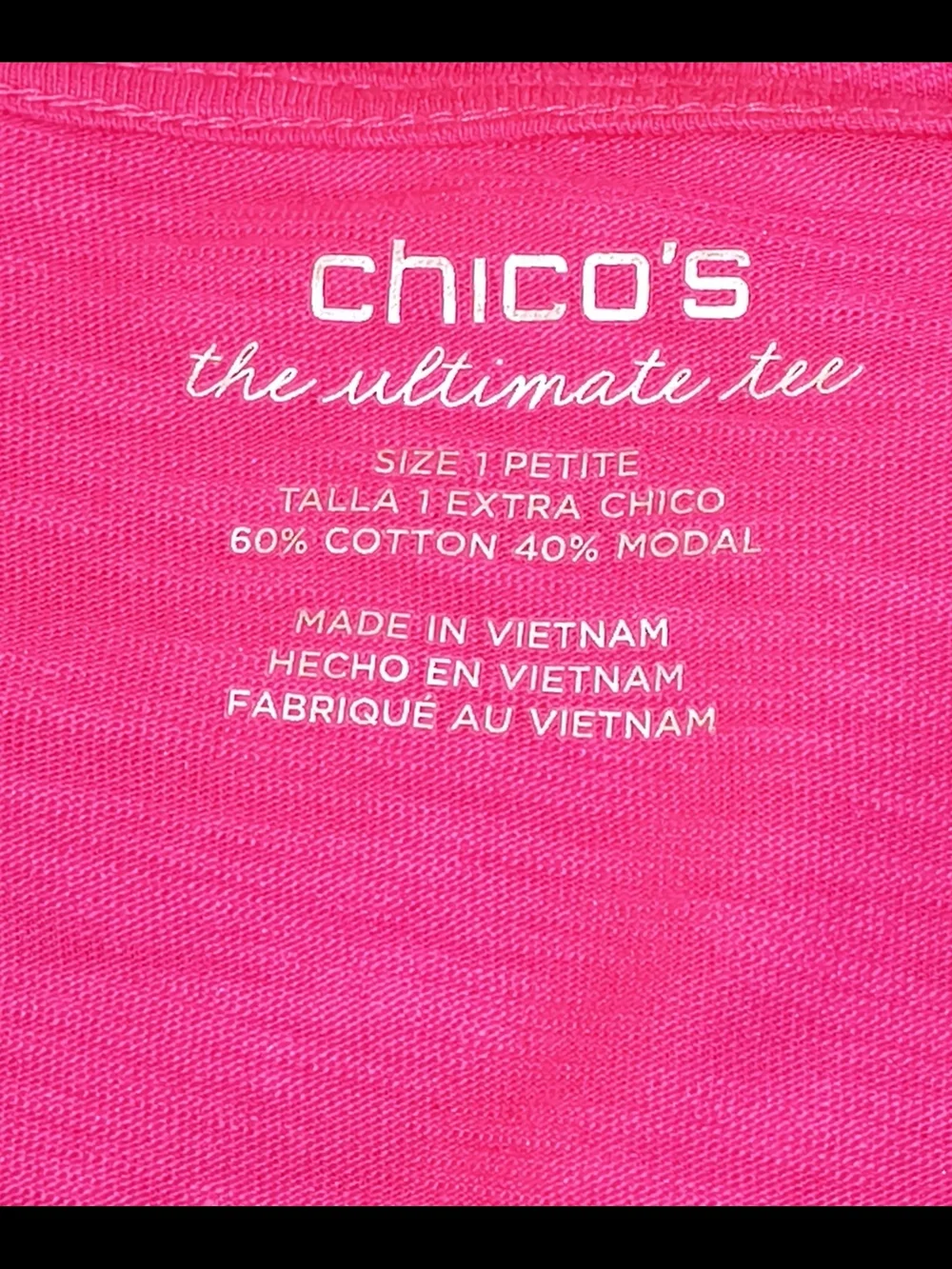 Chico's Bright Hot Pink Open-Front Lightweight Knit Cardigan Size M - Picture 2 of 4